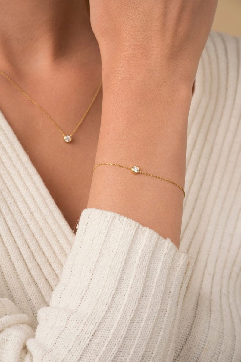 Dainty Solitaire Jewelry - Triple