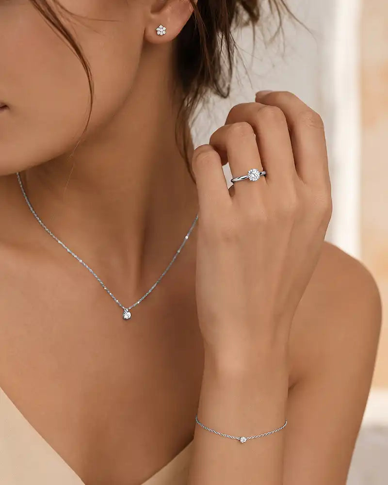 Dainty Solitaire Jewelry - Triple