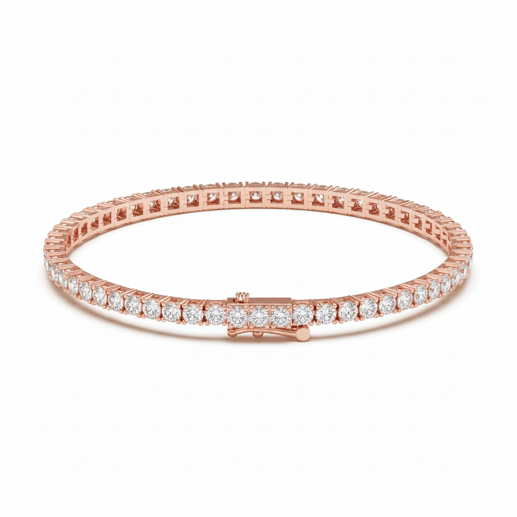 18K White Gold Lab Grown Diamond Tennis Bracelet 3.0-10.0ct