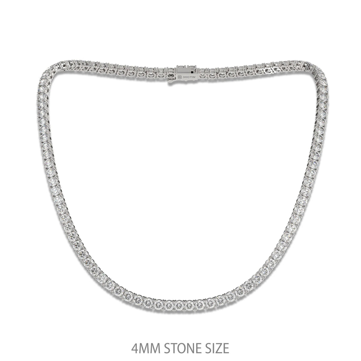 18K White Gold Lab Grown Diamond Tennis Bracelet 5.0 - 10.0ct - Triple