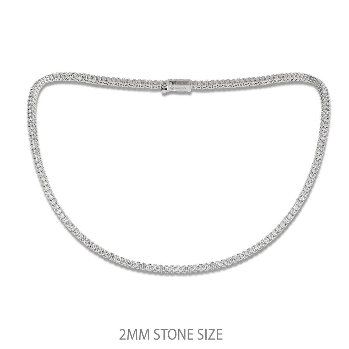 18K White Gold Lab Grown Diamond Tennis Bracelet 5.0 - 10.0ct - Triple