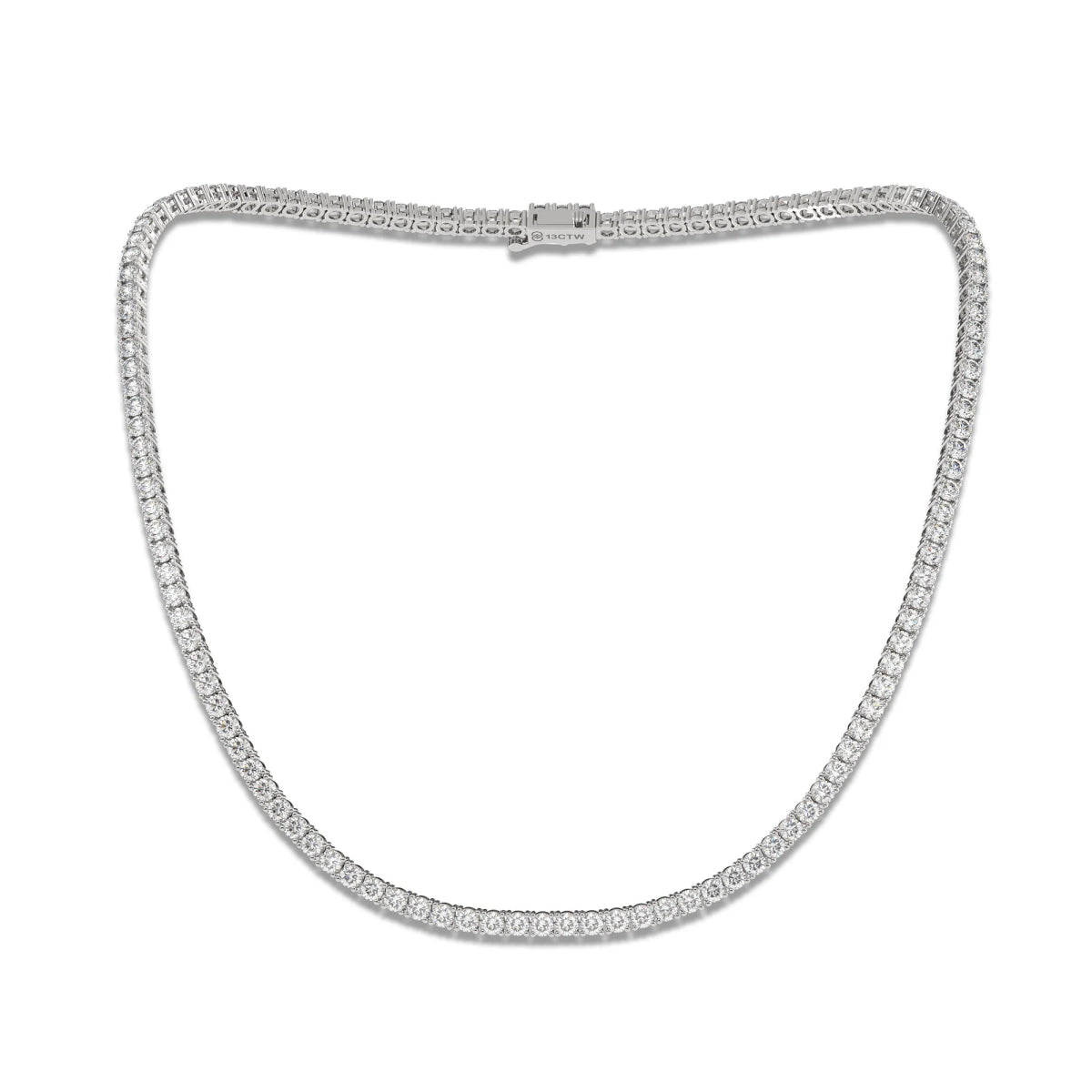 18K White Gold Lab Grown Diamond Tennis Bracelet 5.0 - 10.0ct - Triple