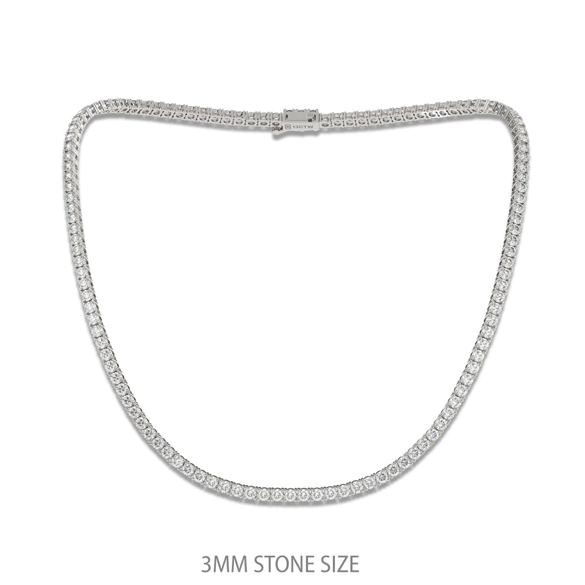18K White Gold Lab Grown Diamond Tennis Bracelet 5.0 - 10.0ct - Triple