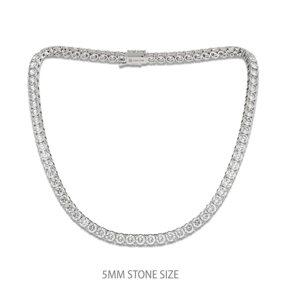 18K White Gold Lab Grown Diamond Tennis Bracelet 5.0 - 10.0ct - Triple