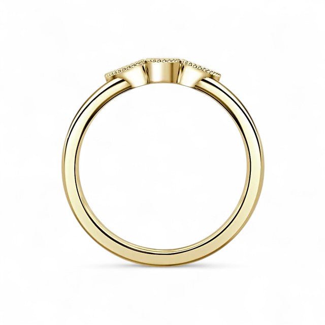 18K Yellow Gold 3 Stone Pear Cut Lab Grown Diamond Ring 0.9 - 1.5ct - Triple