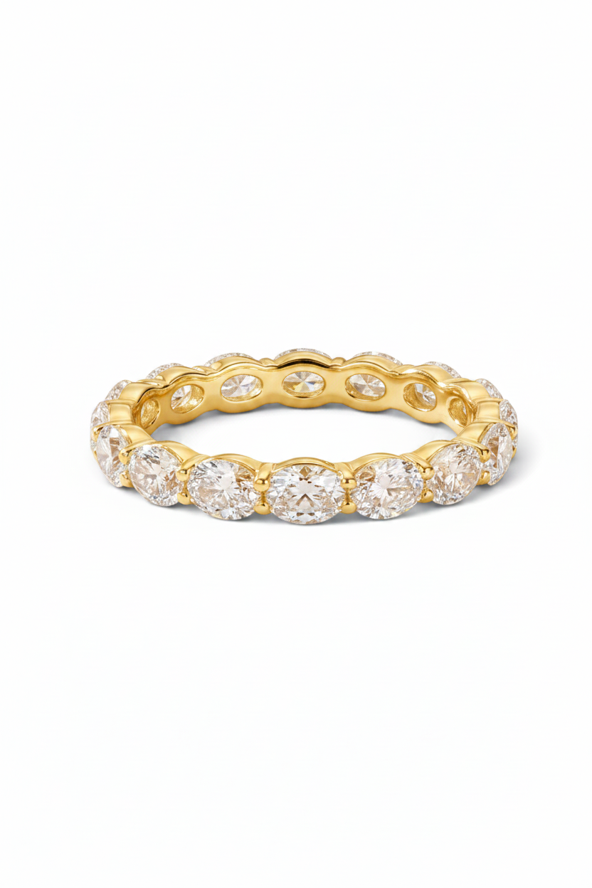 Oval Cut Lab-Grown Diamond Full Eternity Band 1.0-2.5cttw  - Triple Jewelry