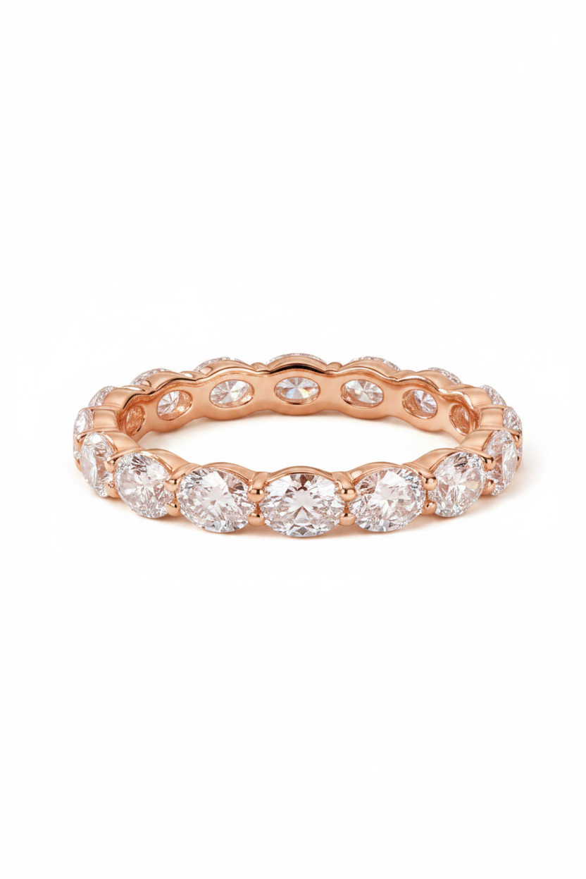 Oval Cut Lab-Grown Diamond Full Eternity Band 1.0-2.5cttw  - Triple Jewelry