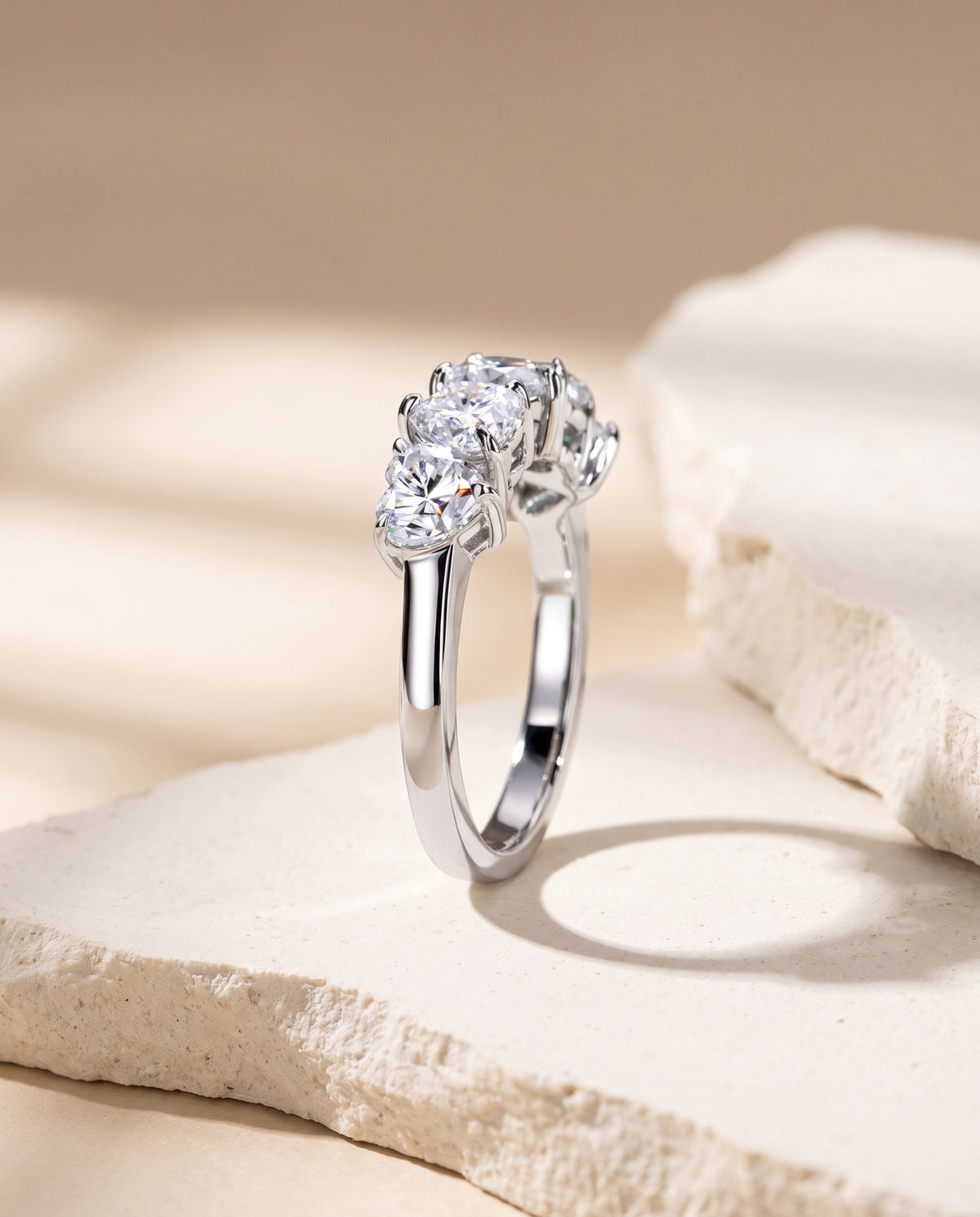 Heart Shape Lab-Grown Diamond Five Stone Anniversary Ring | Triple Jewelry