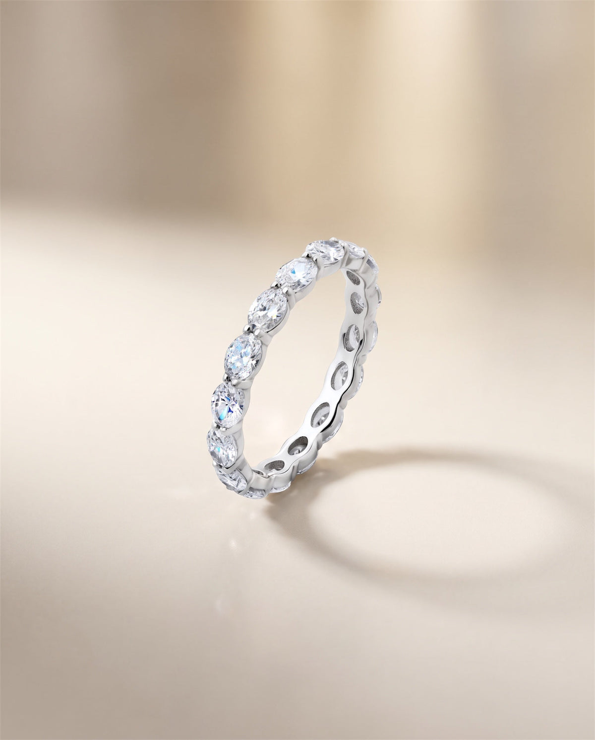 Oval Cut Lab-Grown Diamond Full Eternity Band 1.0-2.5cttw  - Triple Jewelry