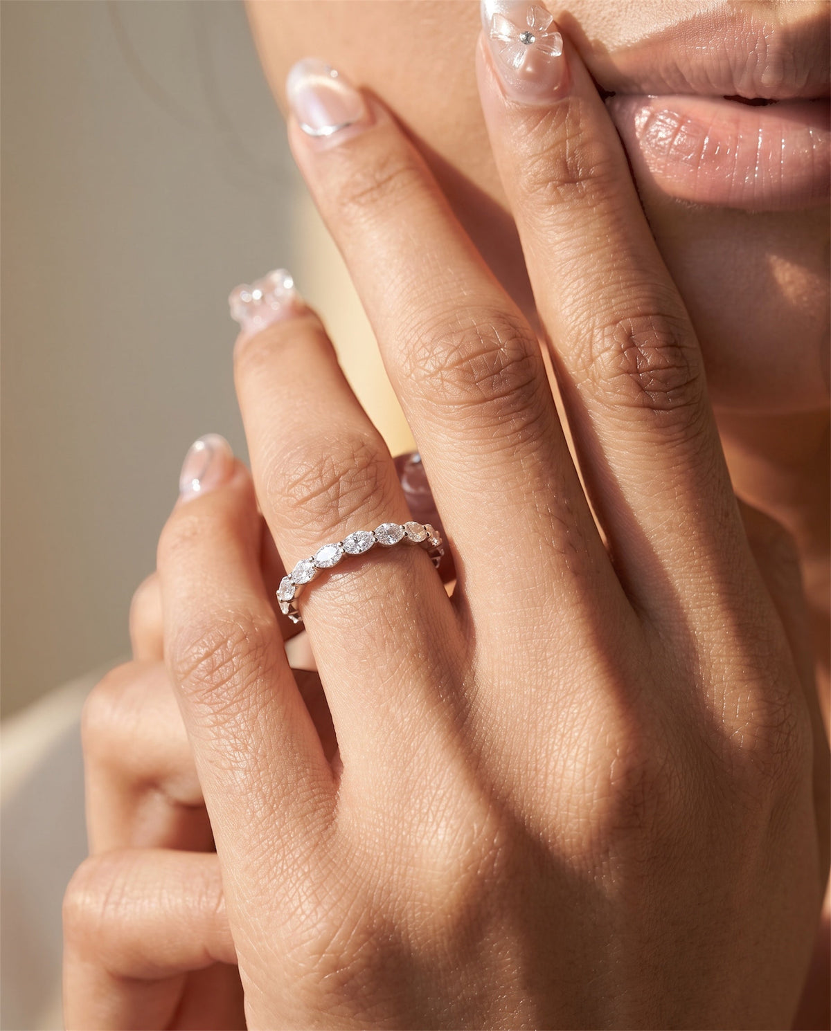 Oval Cut Lab-Grown Diamond Full Eternity Band 1.0-2.5cttw  - Triple Jewelry