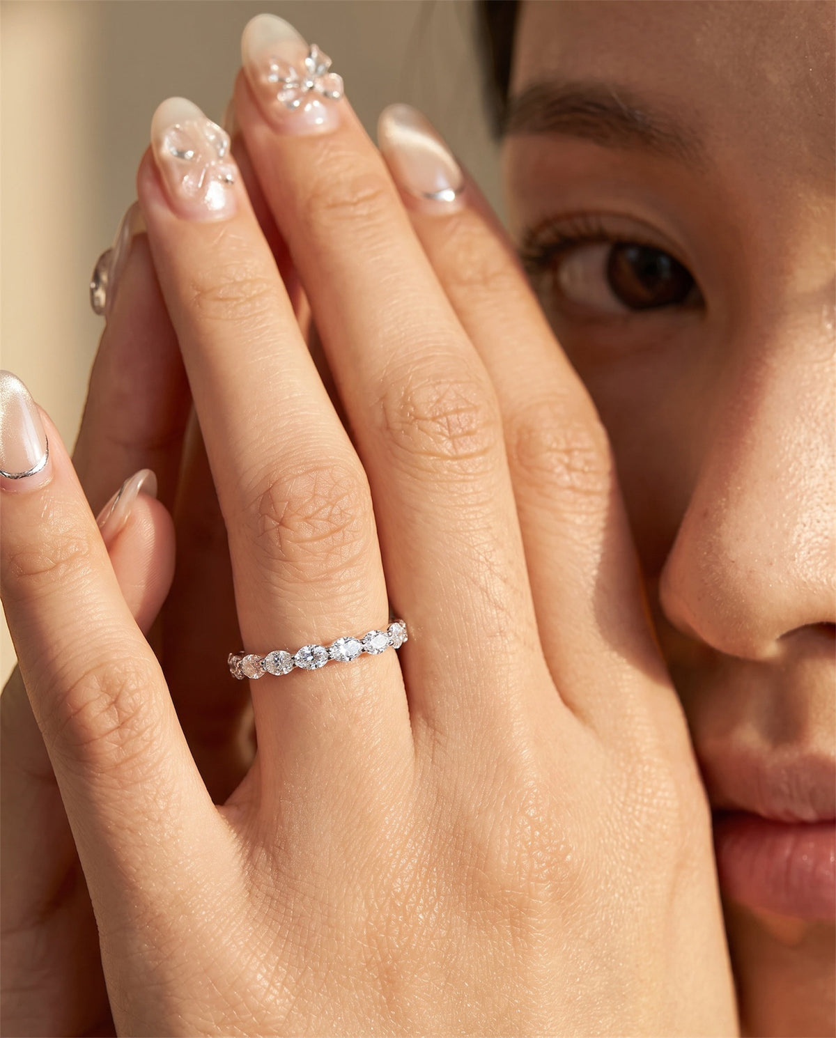 Oval Cut Lab-Grown Diamond Full Eternity Band 1.0-2.5cttw  - Triple Jewelry