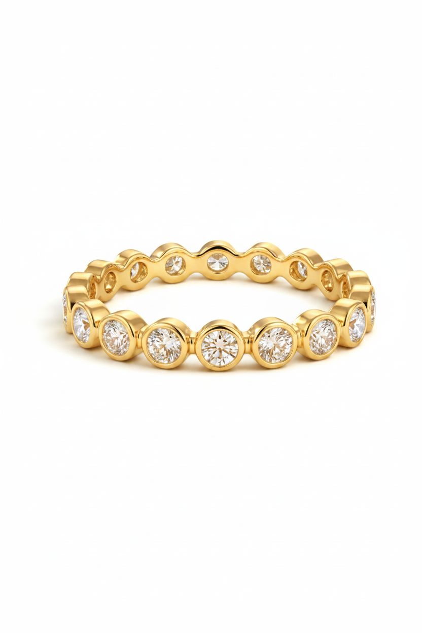 Bezel-Set Round Lab-Grown Diamond Eternity Band | 1.0ct - 2.5cttw