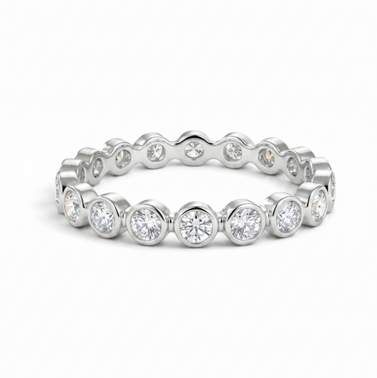Bezel-Set Round Lab-Grown Diamond Eternity Band | 1.0ct - 2.5cttw