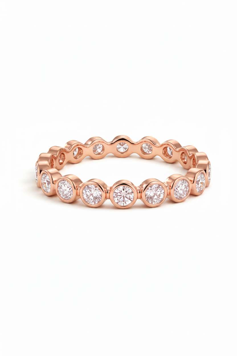 Bezel-Set Round Lab-Grown Diamond Eternity Band | 1.0ct - 2.5cttw